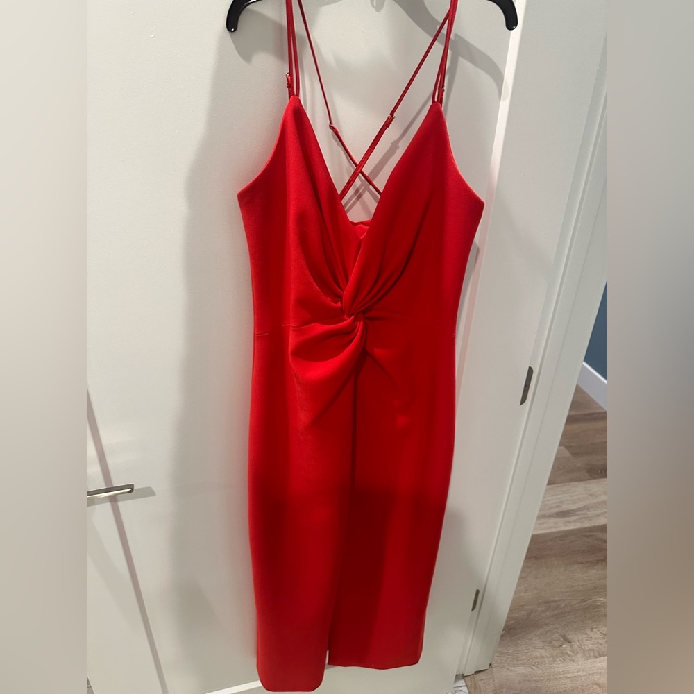 Cinq A Sept pimento bright red dress